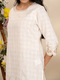 Brown Cut-Work Detail Top - Etiquette Apparel