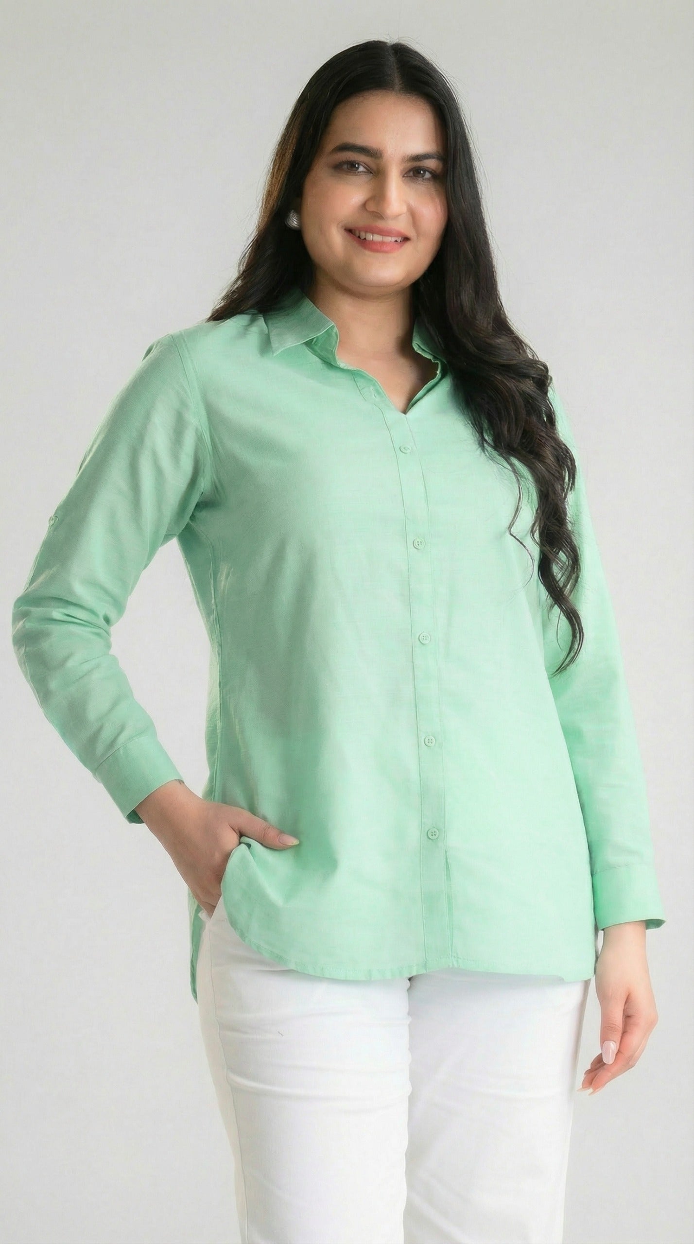 Product Carousel Image 14: Power Dressing in Soft Hues Top