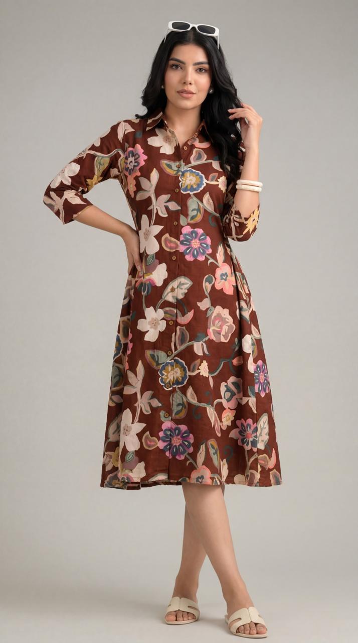Abstract Summer Ease Dress - Etiquette Apparel