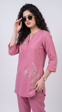 Easy Wear Floral Embroidered Cord-Set
