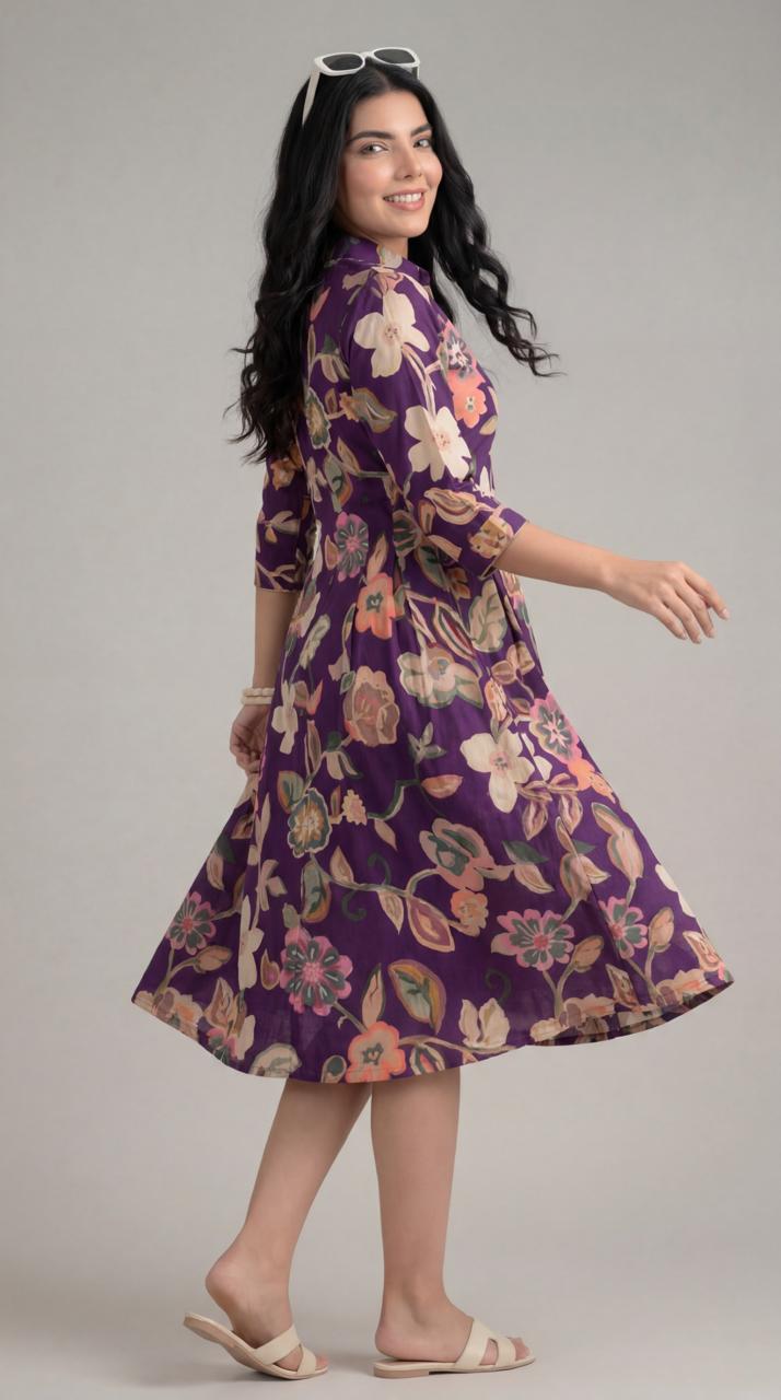 Abstract Summer Ease Dress - Etiquette Apparel