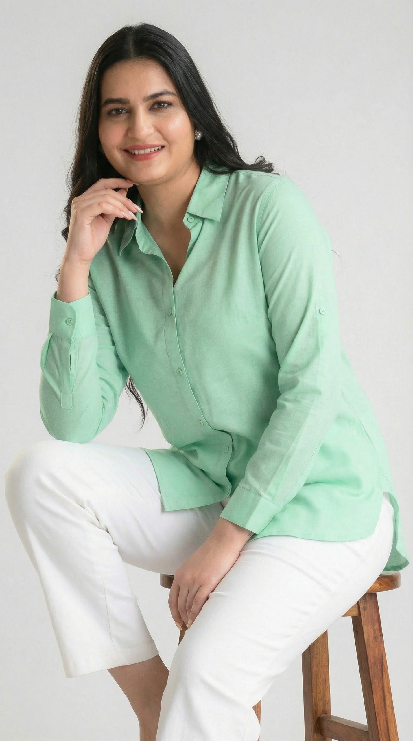 Product Carousel Image 10: Power Dressing in Soft Hues Top