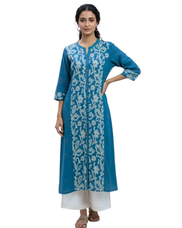 All-Over Embroidered Mal Kurta - Etiquette Apparel 