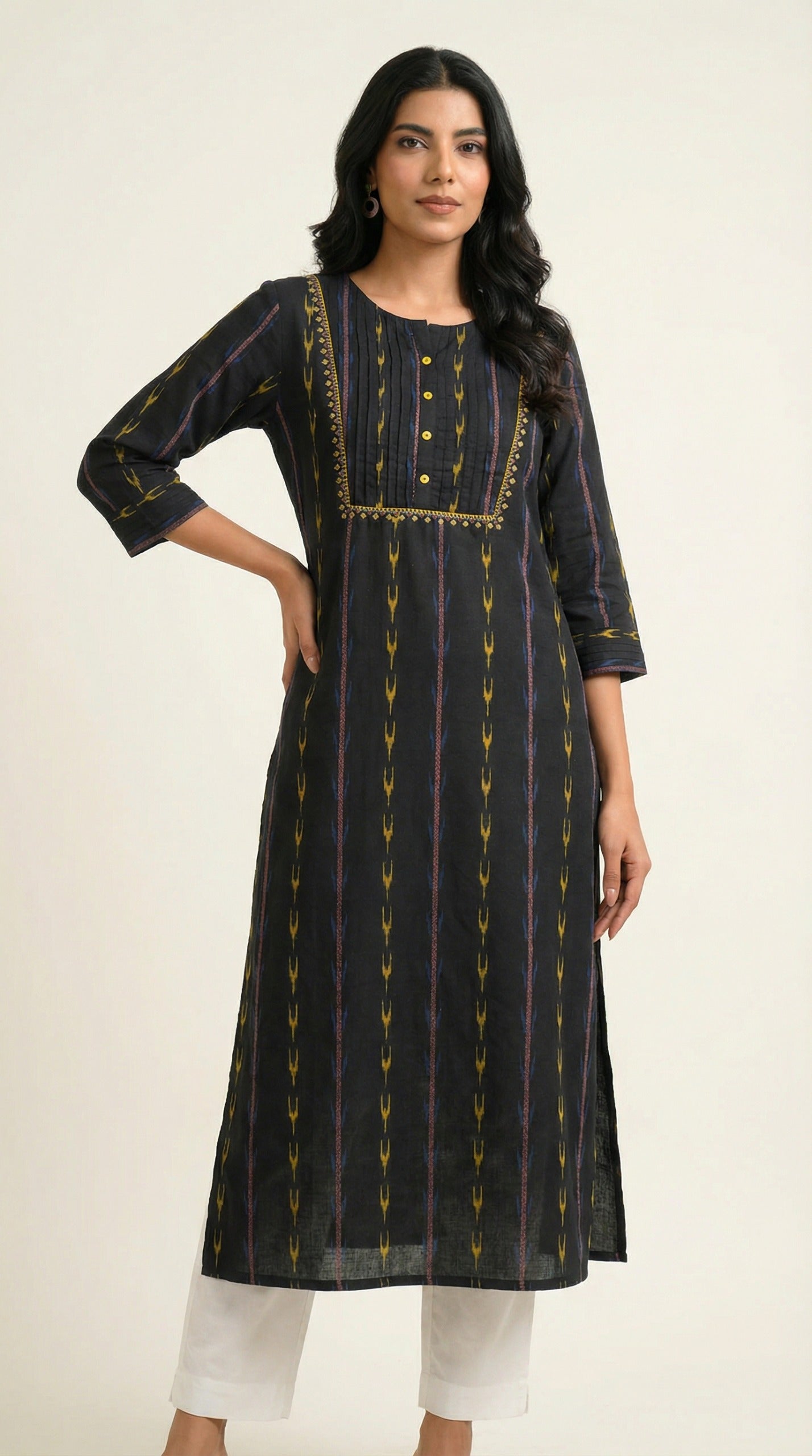 Product Carousel Image 2: Weaving  in Motion Jamdani Kurta