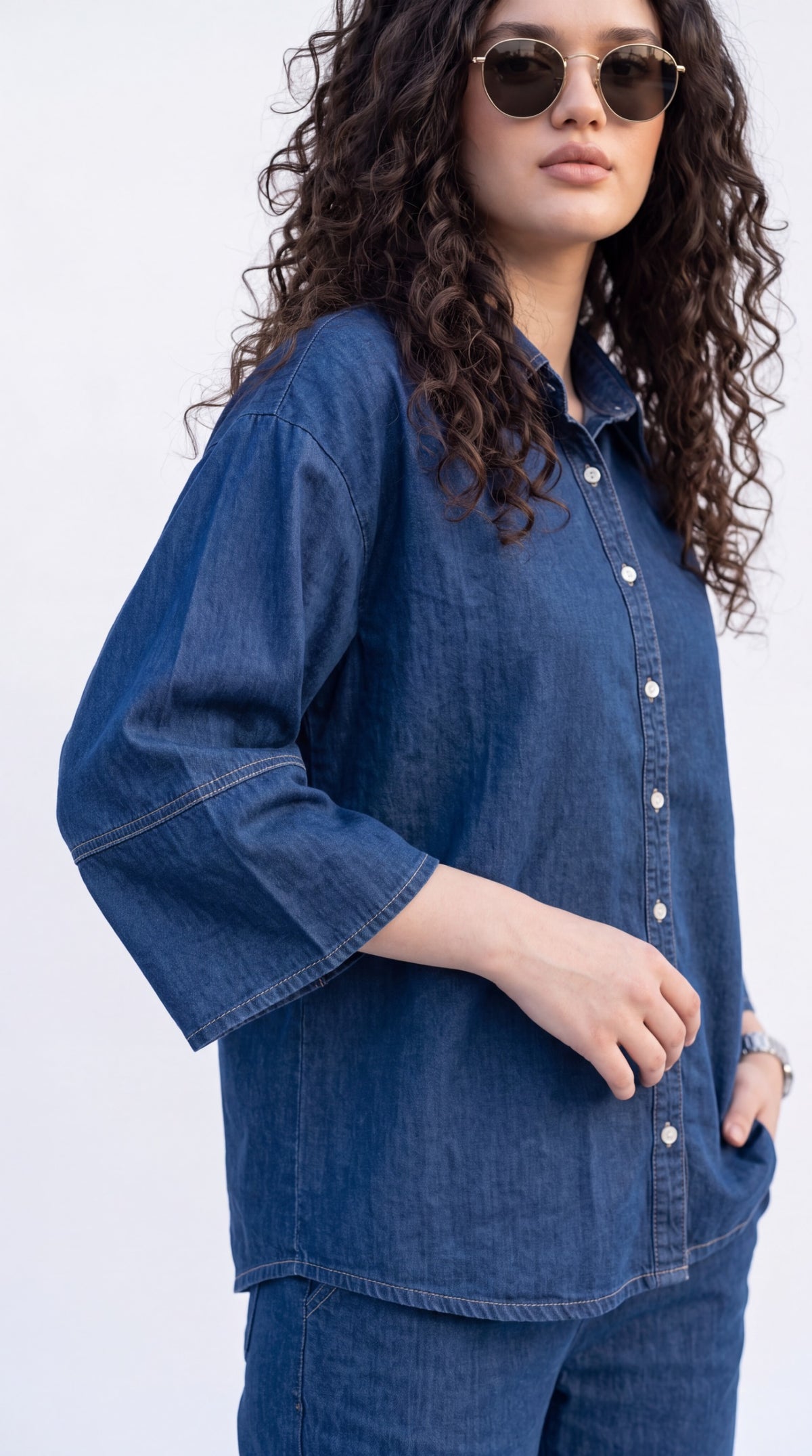 Smart Casual Denim Co-ord Set - Etiquette Apparel