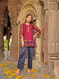 A formal short Maheshwari chanderi blend top lined with a cotton inner Etiquette Apparel