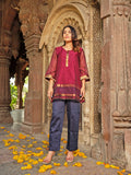 A formal short Maheshwari chanderi blend top lined with a cotton inner Etiquette Apparel