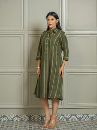 Collared Striped Dress for Women - Etiquette Apparel