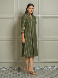 Collared Striped Dress for Women - Etiquette Apparel