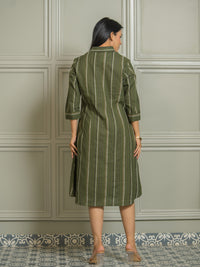 Collared Striped Dress for Women - Etiquette Apparel