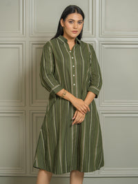 Collared Striped Dress for Women - Etiquette Apparel