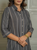 Product Carousel Image 3: Collared Striped Dress for Women