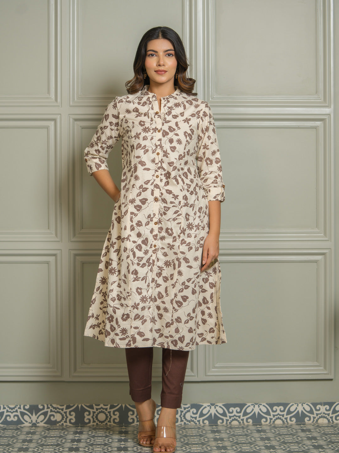 Summer Florals Printed Kurta - Etiquette Apparel 