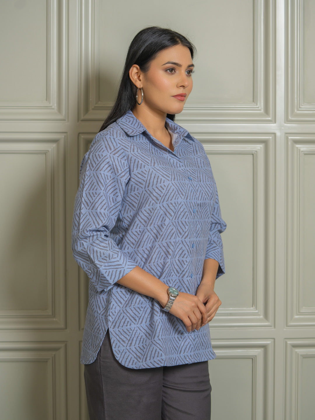 Pattern Play Geometric Top - Etiquette Apparel