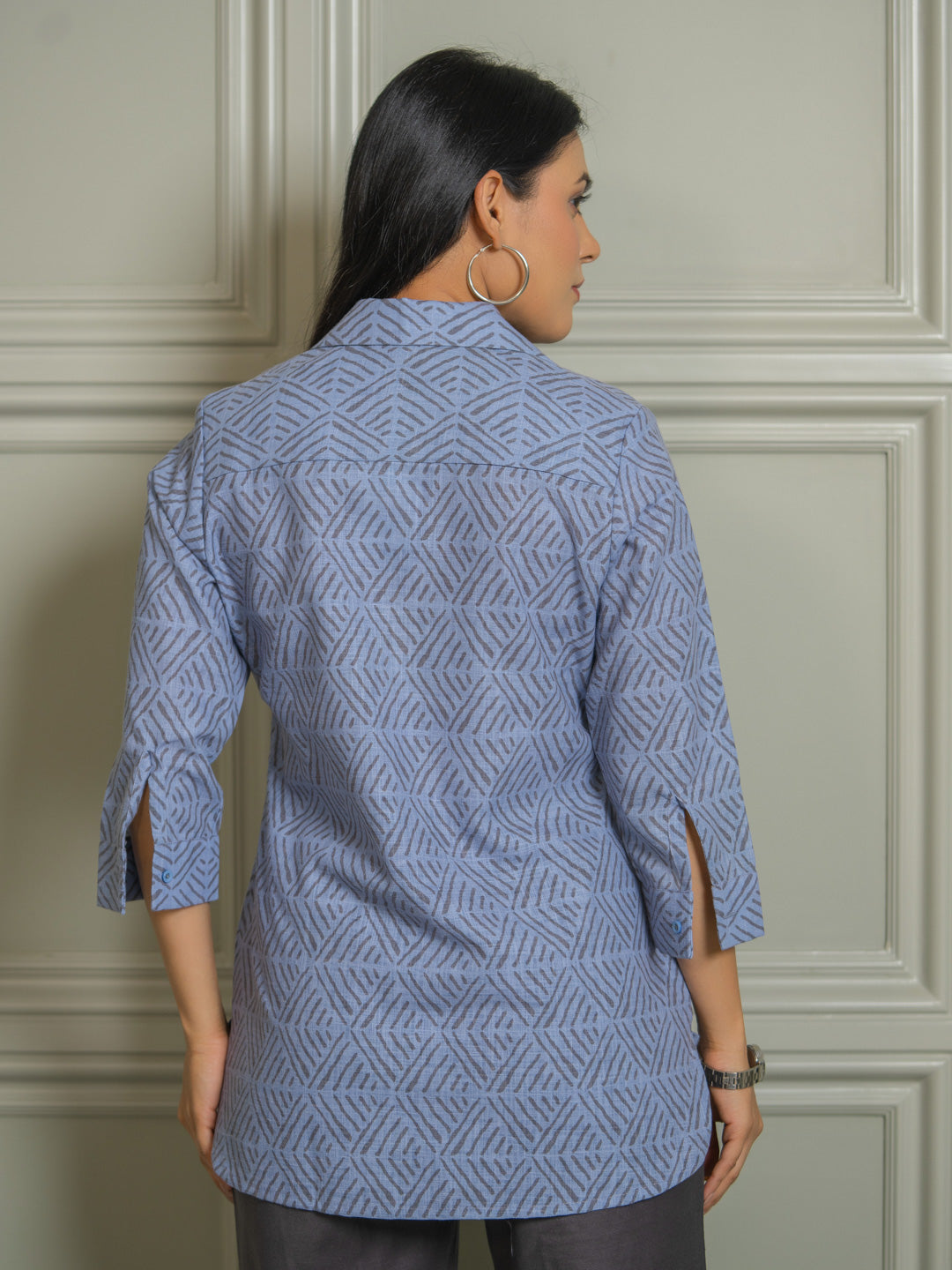 Pattern Play Geometric Top - Etiquette Apparel