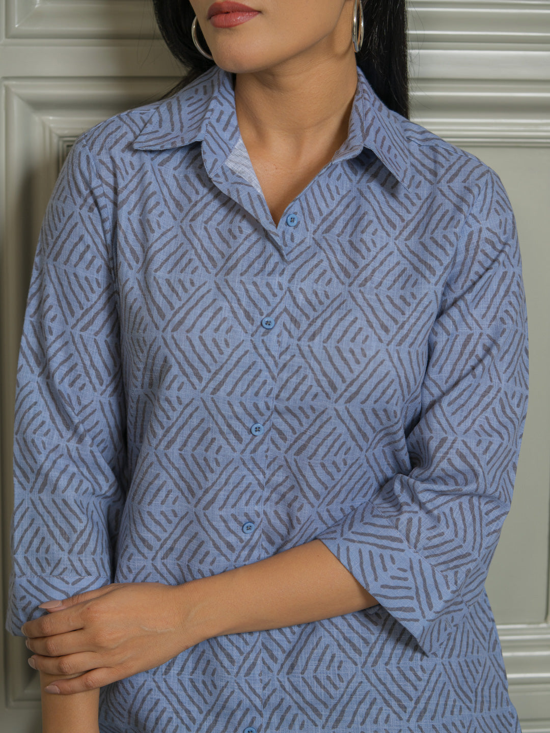 Pattern Play Geometric Top - Etiquette Apparel