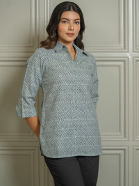 Pattern Play Geometric Top - Etiquette Apparel