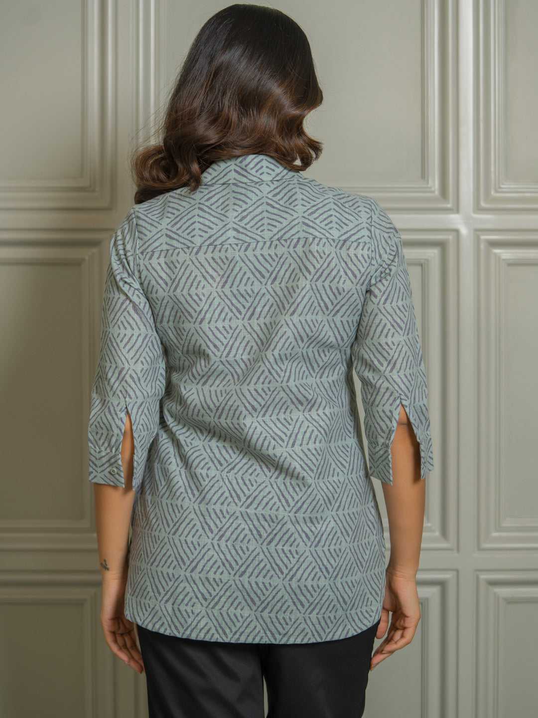 Pattern Play Geometric Top - Etiquette Apparel