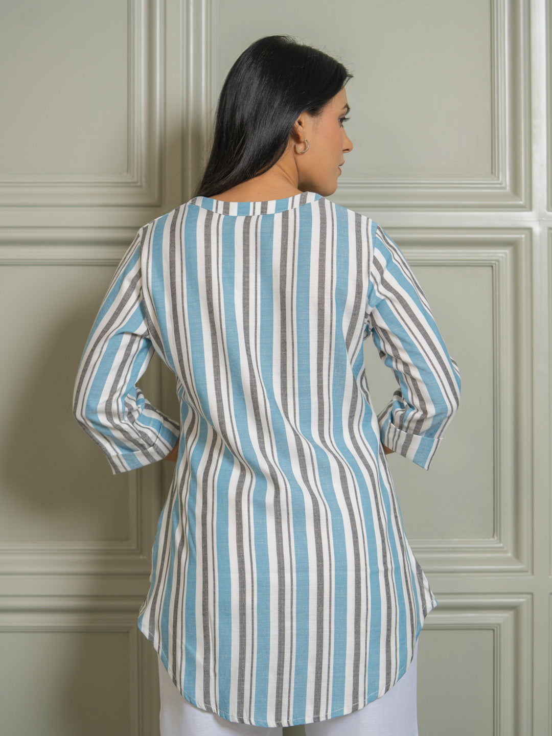 Product Carousel Image 12: Women’s Striped Blend Shirts