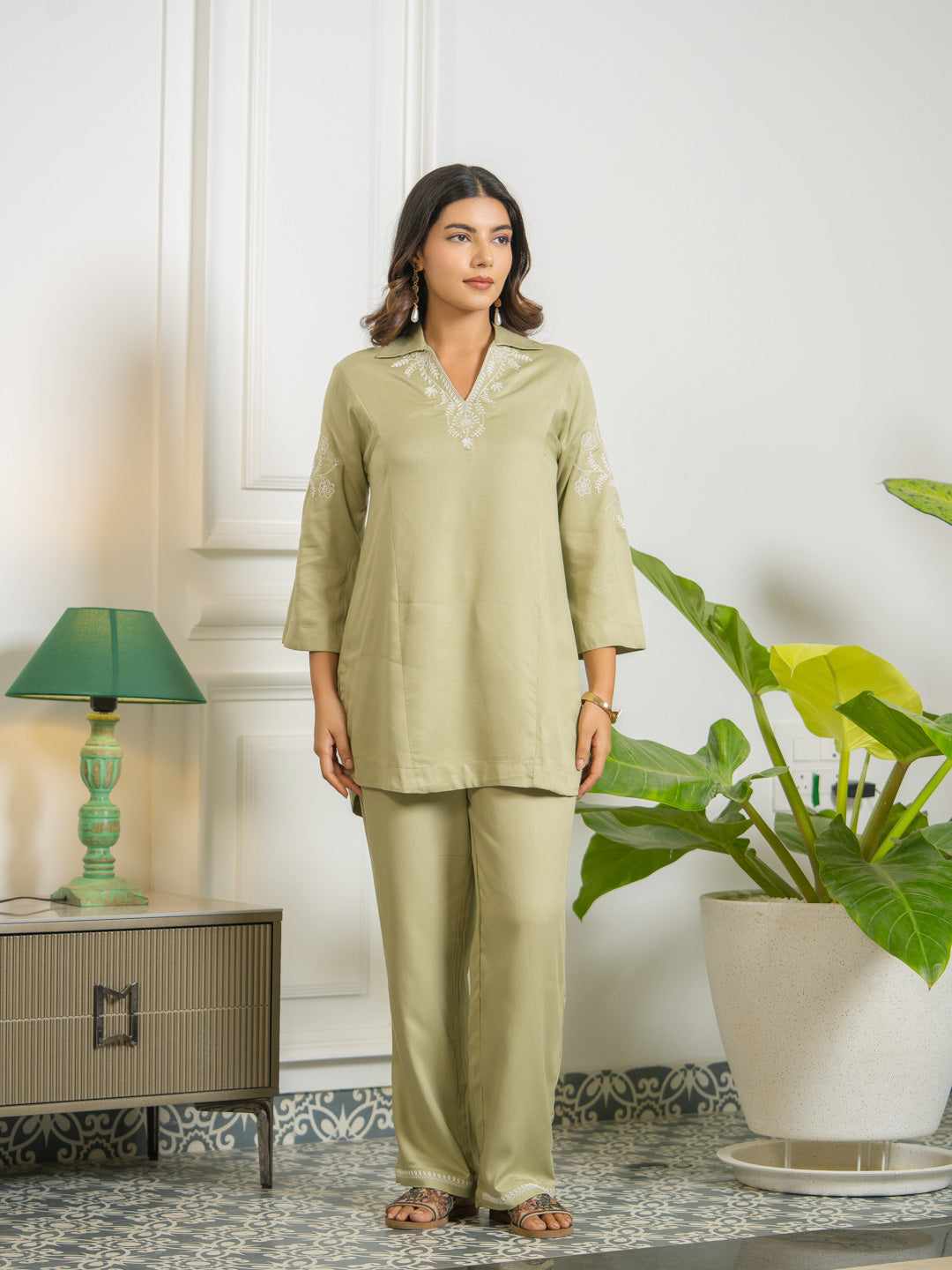 Elegant Sage Green Co-ord Set