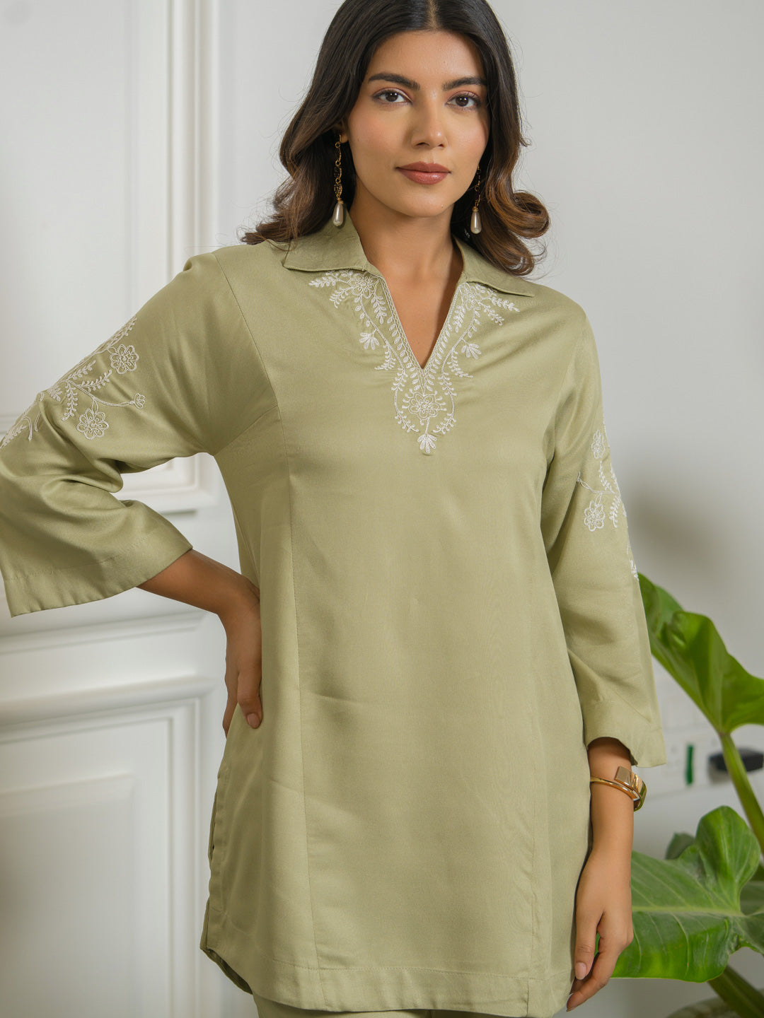 Elegant Sage Green Co-ord Set - Etiquette Apparel 