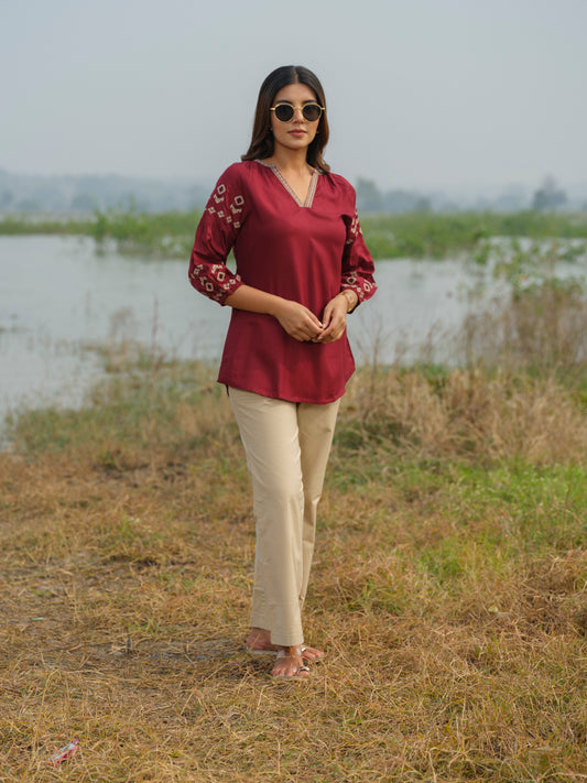 Raglan Sleeved Top - Etiquette Apparel
