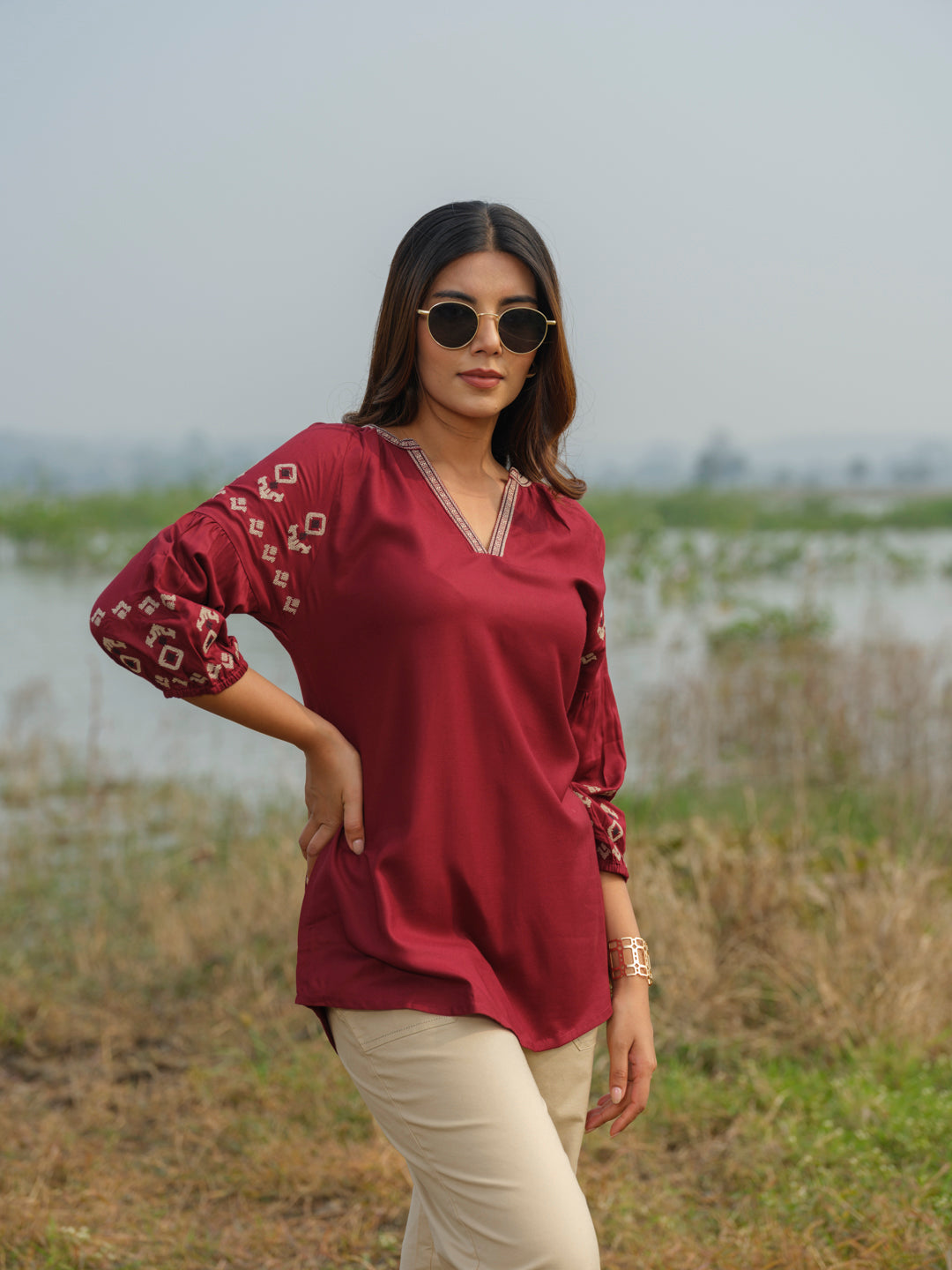 Raglan Sleeved Top - Etiquette Apparel 