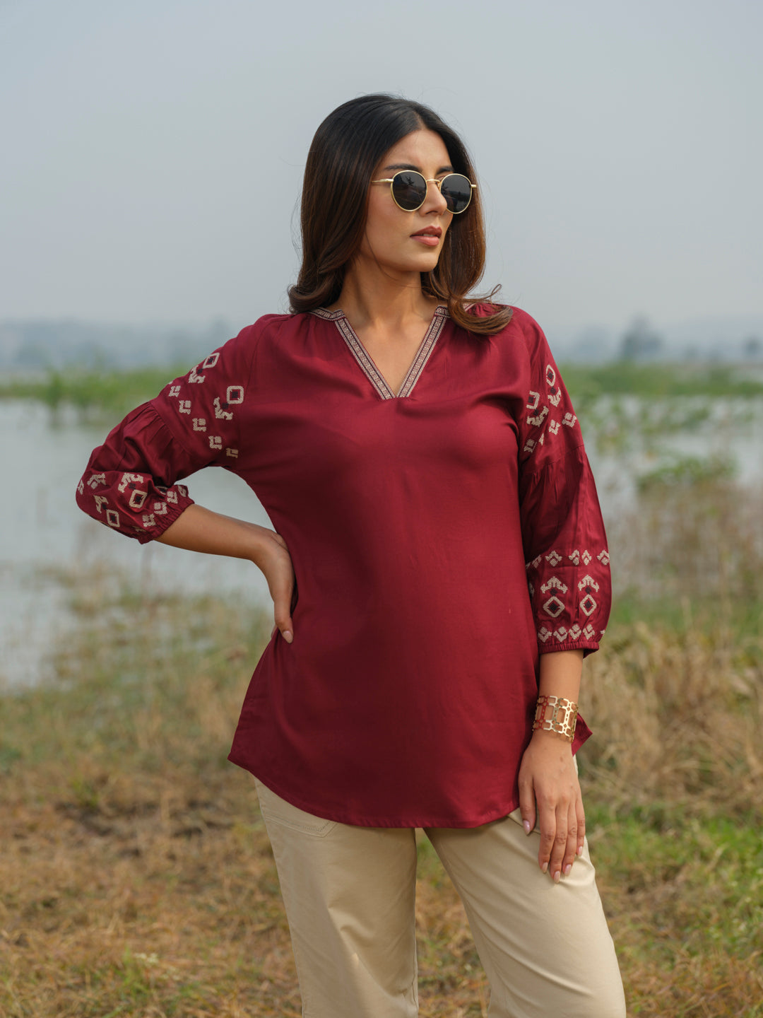 Raglan Sleeved Top - Etiquette Apparel 