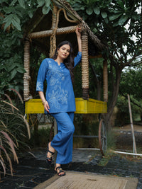 Bold in Blue Denim Co-Ord Set - Etiquette Apparel