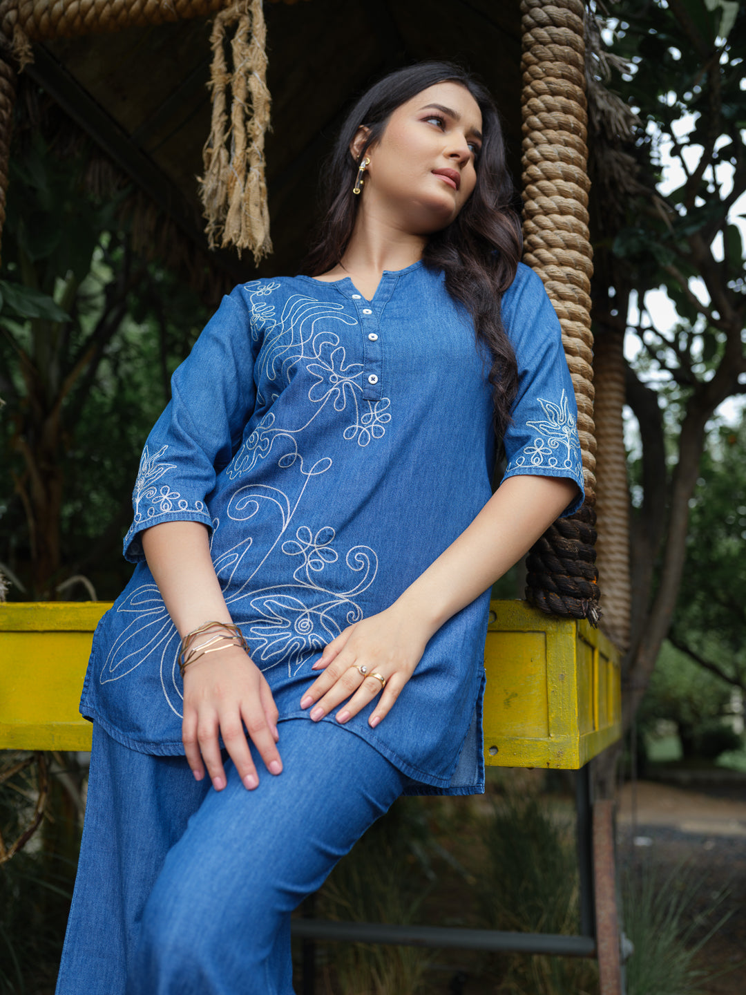 Product Carousel Image 1: Bold in Blue Denim Co-Ord Set