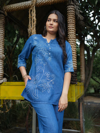 Bold in Blue Denim Co-Ord Set - Etiquette Apparel
