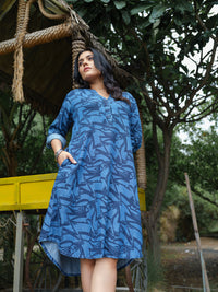 Denim Dare Indigo Dress - Etiquette Apparel
