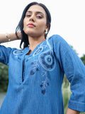 Product Carousel Image 4: Woven Whispers Denim Top