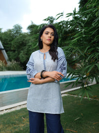 Check and Charm Short Top - Etiquette Apparel