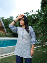 Check and Charm Short Top - Etiquette Apparel