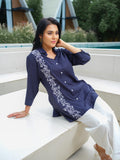 Product Carousel Image 12: Embroidered Ease Solid Coloured Top
