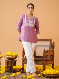 Floral Embossed Embroidery - Etiquette Apparel