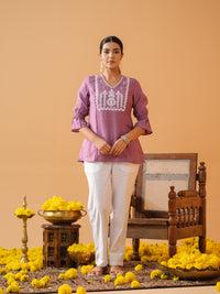 Floral Embossed Embroidery - Etiquette Apparel