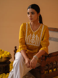 Floral Embossed Embroidery - Etiquette Apparel
