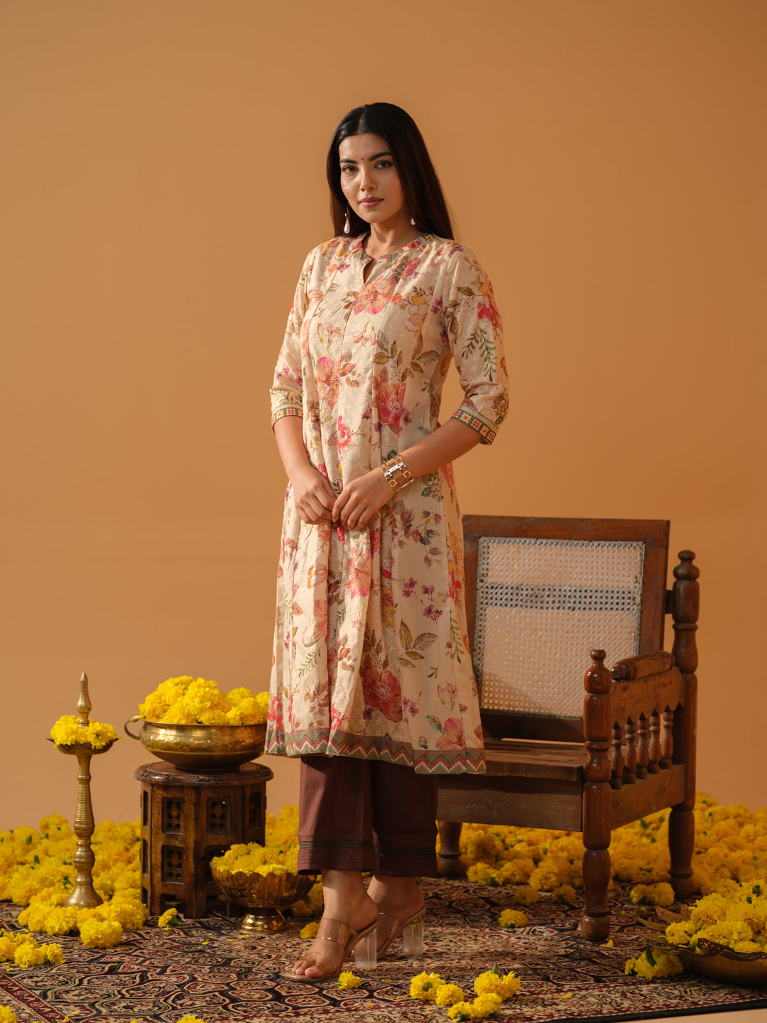 Floral Print Digital Kurta - Etiquette Apparel