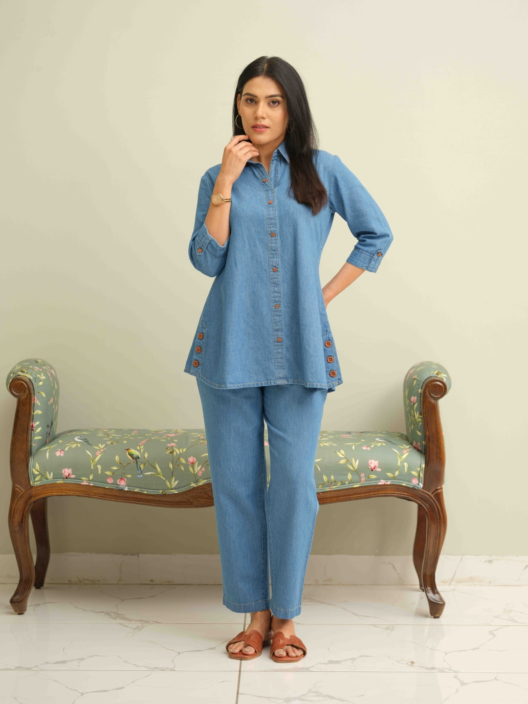 Product Carousel Image 11: Effortless Edgy Denim Co-ord set