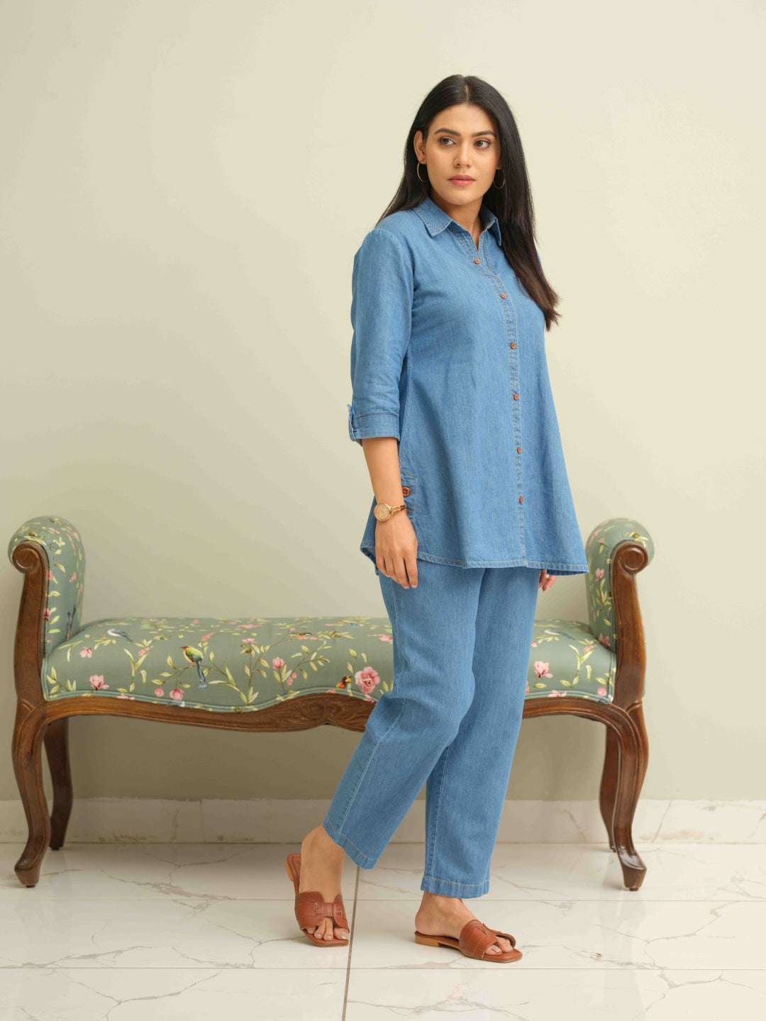 Effortless Edgy Denim Co-ord set - Etiquette Apparel 