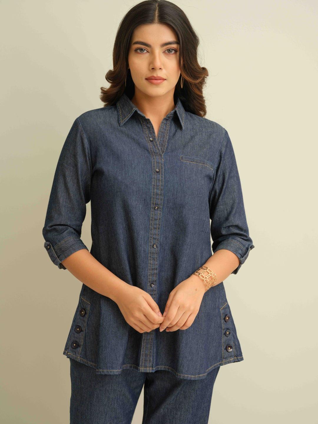 Effortless Edgy Denim Co-ord set - Etiquette Apparel 