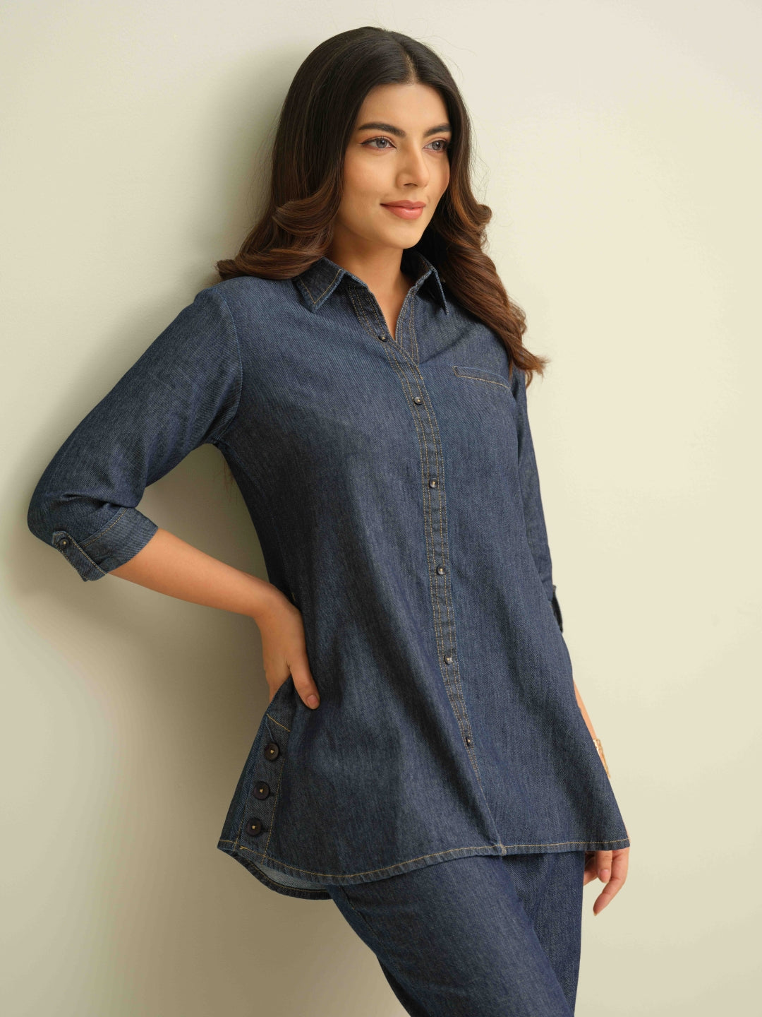 Product Carousel Image 4: Effortless Edgy Denim Co-ord set