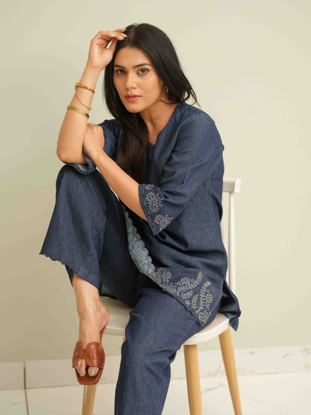 Stitch, Shade & Slay Denim Co-ord Set - Etiquette Apparel 