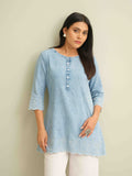 Product Carousel Image 0: Blue Haze Cutwork top