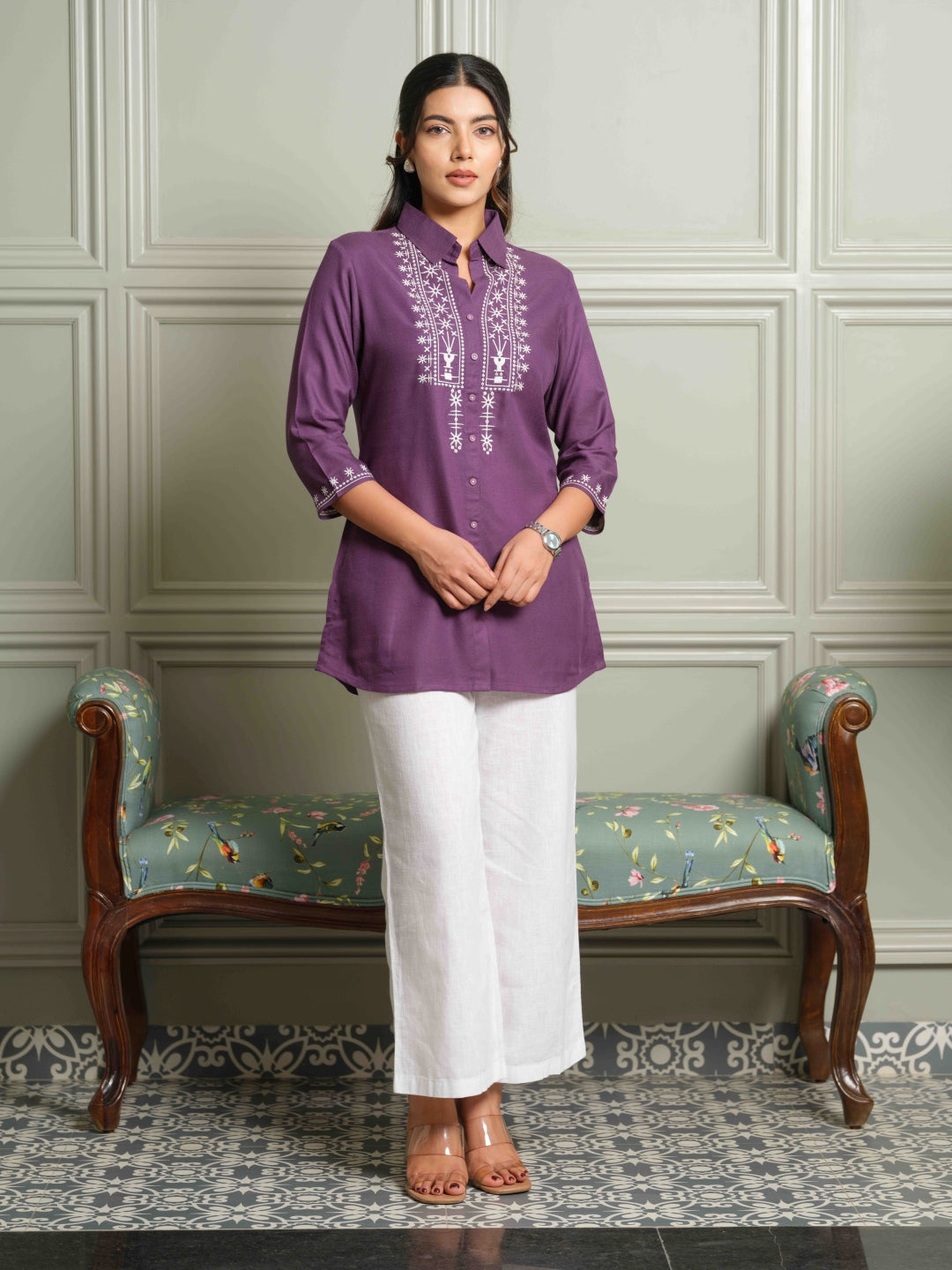 Product Carousel Image 8: Work Day Wonder Solid Colored Top