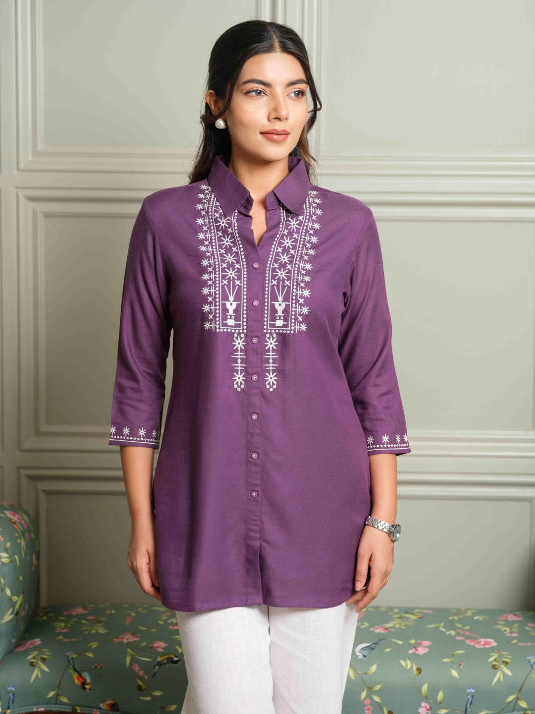 Product Carousel Image 9: Work Day Wonder Solid Colored Top
