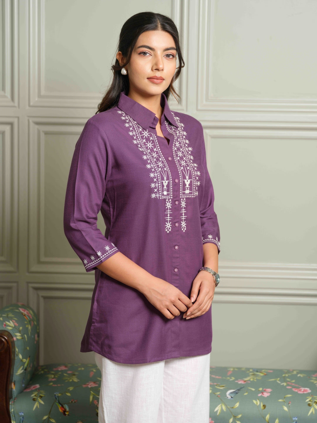 Product Carousel Image 10: Work Day Wonder Solid Colored Top