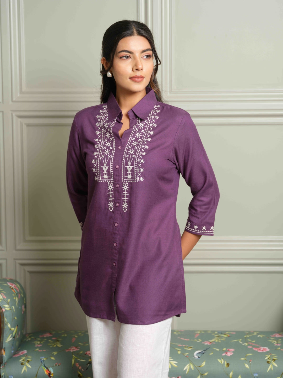 Product Carousel Image 7: Work Day Wonder Solid Colored Top